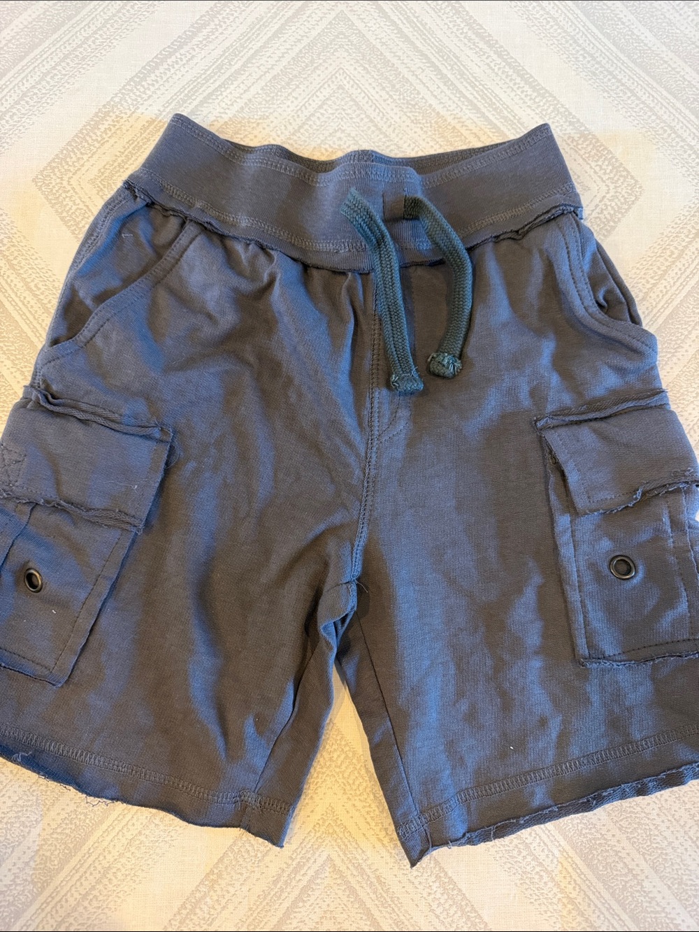 MISH Boys’ Dark Gray Sweat Cargo Shorts Size Medium 6